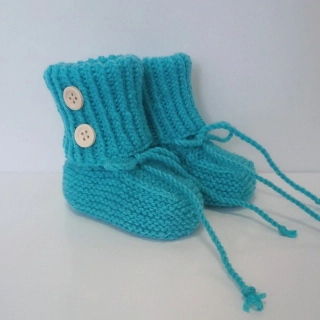Pletené bačkůrky - 10 cm